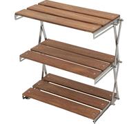 Étagère de stockage, 3 niveaux, design pliable, bois