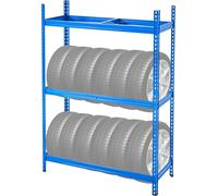 Étagère de stockage de pneus Support de pneus avec 2 étagères 12 pneus standard