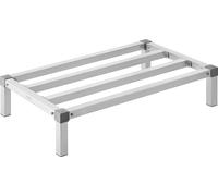 Étagère de stockage en aluminium VEVOR, 36 x 20 pouces étagère commerciale au sol pour aliments, 8 pouces au-dessus du sol, 1000 lbs de capacité de charge, étagère de stockage en aluminium entièrement