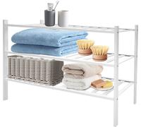 Étagère de stockage Étagères à chaussures autoportantes à 3 niveaux 68.6*28*50cm blanc