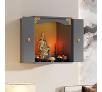 Étagère de table de méditation bouddhiste - Autel mural pour Puja, divination, culte et niche