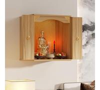 Étagère de table de méditation bouddhiste - Autel mural pour Puja, divination, culte et niche