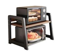 Étagère de table ouverte à 2 niveaux pour micro-ondes, étagère de rangement moderne pour cuisine, salle à manger, salon