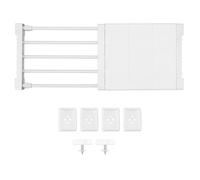 Étagère de tension de placard, tube en acier PP, séparateur de placard réglable, support de rangement extensible, organisateur, cintre robuste pour armoire, armoire (38 à 55 cm / 15 à 21,7 pouces de