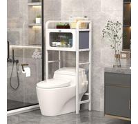 Étagère de toilette avec porte rabattable pour rangement de salle de bain, étanche à la poussière et à l'eau, accès facile