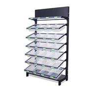 Étagère de vente au détail - Paniers de supermarché en métal, unité de rangement sur pied avec boîte amovible pour fruits, fournitures de magasin de détail