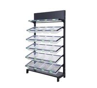 Étagère de vente au détail - Paniers de supermarché en métal, unité de rangement sur pied avec boîte amovible pour fruits, fournitures de magasin de détail