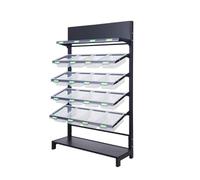 Étagère de vente au détail - Paniers de supermarché en métal, unité de rangement sur pied avec boîte amovible pour fruits, fournitures de magasin de détail