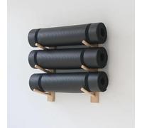 Étagère de yoga en bois massif pour studio, solution de rangement élégante avec étagères durables, parfaite pour organiser le matériel de yoga et améliorer votre espace de pratique