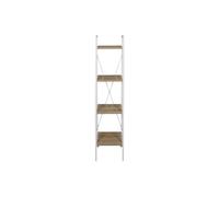 Étagère Déco 4 Niveaux "Bois & Métal" 148cm Blanc