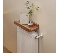 Étagère décorative antidérapante en bois pour radiateur, couvercle supérieur de radiateur, résistant à la poussière, côtés surélevés, capacité de charge de 15 kg, protège le mur et ajoute du rangement