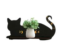 Étagère décorative en forme de chat - Présentoir mural en bois pour chat - Étagère de rangement pour chat - Pour cuisine, chambre, salle à manger, salon