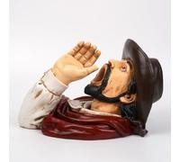 Étagère décorative pour vin Western avec jean en résine - Support pour bouteilles Country Fait à la main pour bars, cuisines rustiques et restaurants à thème | Sculpture en jean antidérapante.