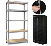 Étagère d'entrepôt en métal 180 x 90 x 40 cm Humberg HR-812 + housse GRATUITE