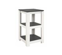 HAKU Table d'appoint Optique Granit, Blanc, MDF - Dim.: L 40 cm x H 74 cm x P 40 cm, Style: Modern
