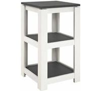 HAKU Möbel Table d'appoint Optique Granit, Blanc, MDF - Dim.: L 40 cm x H 74 cm x P 40 cm, Style: Modern
