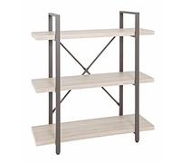 HAKU étagère Marron, chêne Clair, métal, Plateau nid d'abeille - Dim.: L 90 cm x H 102 cm x P 33 cm, Style: Modern