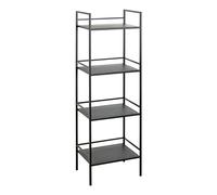 Haku Möbel étagère Noir, métal - Dim.: L 40 cm x H 128 cm x P 30 cm, Style: Modern