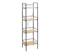 Étagère Design 4 Niveaux "Edgar" 130cm Naturel & Noir