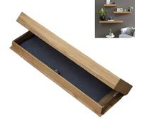 Étagère Design avec Compartiment Secret, Etagere Cachette Secrete, Étagère Flottante Cachée, Solution De Rangement, Décoration Intérieure Moderne, Idéal for Le Salon, La Chambre à Coucher(Bois)