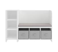 Étagère design intemporel salon chambre meuble de rangement enfant avec banc Høylandet 76 x 112