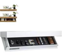 Étagère design Magicflap avec compartiment secret, étagère flottante dissimulée, décoration d'intérieur moderne, nouvelle étagère flottante dissimulée 2025, idéale for le salon ou le bureau(White)