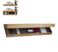 Étagère design Magicflap avec compartiment secret, étagère flottante dissimulée, décoration d'intérieur moderne, nouvelle étagère flottante dissimulée 2025, idéale for le salon ou le bureau(Natural)