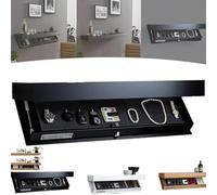 Étagère Design Magicflap avec Compartiment Secret, Nouvelle étagère Flottante Dissimulée, Solution De Rangement Murale, étagère Secrète pour Salon Bureau étagère Flottan, Black