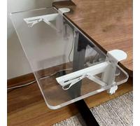 Étagère d'Extension de Bureau Plateau Transparent à Pince | Ajoute une zone pratique for ranger accessoires et fournitures tout en conservant une surface(80*20cm/31.4*7.8in)