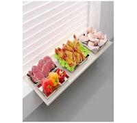 Étagère d'extension de rebord de fenêtre - Organisateur d'espace de réfrigérateur de cuisine, conception sans perçage, planche de rangement peu encombrante(40x25cm)