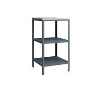 Étagère d'extérieur - HELLOSHOP26 - 3 étagères - Pieds réglables - Résistante aux intempéries - 92 x 50 x 50 cm