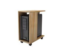Étagère d'organisation de chariot hôte PC, support de rangement for armoire hôte d'ordinateur, avec roues verrouillables, s'applique à la chambre d'étude de bureau, peut supporter 25 kg(Color2,50x26x5