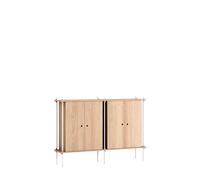Étagère Double Chêne/ Blanc