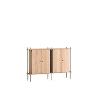 MOEBE Armoire Shelving System Cabinet Chêne-warm grey. 163×115×35 cm. S.115.2.E