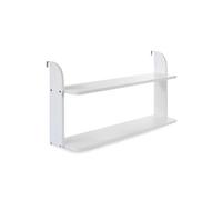 Homestyle4u Etagère Double Suspendue Blanche en Bois 83cm à Fixer à Un lit