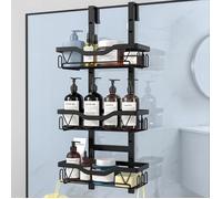 Etagere Douche à Suspendre, Rangement Douche sans Percage Aver 3 PCS Réglable Panier à Suspendre pour Le Gel et Le Shampooing