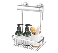 Etagere Douche a Suspendre sans Percage, Serviteur de Douche a Suspendre en Aluminium Étagère de Douche, Support de Shampooing pour Douche, Etagère de Douche à Accrocher au Mitigeur de Douche