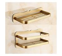 Etagere Douche Étagère De Salle De Bain, Étagère De Salle De Bain En Aluminium Home Rétro Salle De Bain Douche Rangement Rack Rossage Mural Doré for Salle De Toilette Et Cuisine Rangement Douche ( Col