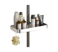 Etagere Douche Organisateur de douche for salle de bain, étagère de douche moderne en aluminium avec garde-corps et crochets, hauteur réglable et organisateur de suspension de douche rotatif Rangement