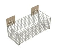 Etagere Douche Paniers Suspendus muraux for Salle de Bain, Cuisine, Salon, Panier de Douche en Maille d'acier Inoxydable, paniers de Rangement flottants adhésifs Rangement Douche(Silver,Grand)