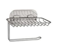 Etagere Douche Porte-Papier hygiénique, Porte-Rouleau de Papier hygiénique en Acier Inoxydable avec étagère en Maille for Le Rangement, Rangement Mural Auto-adhésif for Papier hygiénique for Salle de
