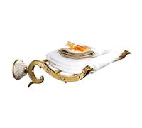 Etagere Douche Porte-Serviettes de Bain doré à Fixation Murale, Porte-Serviettes rétro de Luxe avec Sculpture exquise, étagère Porte-Serviettes à vis avec 4 Barres Porte-Serviettes Rangement Douche