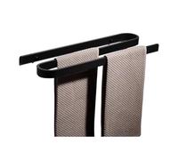 Etagere Douche Porte-serviettes de salle de bain de 18 pouces, barre porte-serviettes double en aluminium Space, porte-serviettes mural sans perçage, barre porte-serviettes double créative moderne Ran