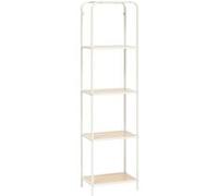 5five – Étagère Curvy – 4 niveaux, métal et MDF, bois clair – 45x30x169,5 cm