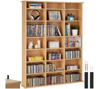 Tectake Étagère bibliothèque Stevie 105,5x19x136,5cm - blanc mat