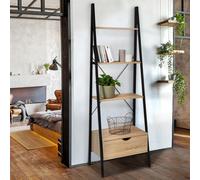 Etagère Échelle 4 Niveaux Avec Tiroir Detroit Design Industriel Multicolore