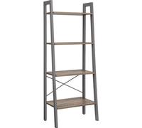 Étagère Échelle À 4 Niveaux Industriel, Greige + Gris Gris