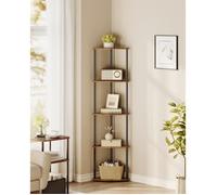 Étagère échelle à 5 Niveaux, Assemblage Ultra-rapide sans Outils Toolless, 38,3 x 27 x 139 cm, Marron Rustique