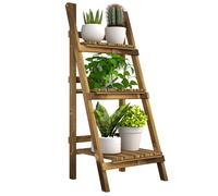 Etagère échelle à fleurs 3 niveaux pliable bois de sapin 40 x 37 x 93 cm