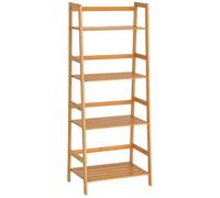 Etagère échelle en bambou - HOMCOM - 4 niveaux bibliothèque style naturel 48L x 31,5l x 120H cm